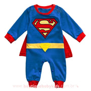 Macacão Bebê Fantasia Herói Super Homem - Boutique Baby Kids