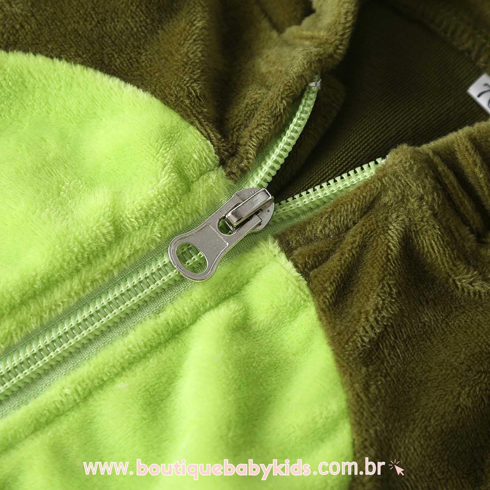 Macacão Bebê Fantasia Abacate Manga Longa Mesversário - Boutique Baby Kids 
