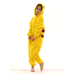 Macacão Pijama Infantil Inverno Fantasia Pikachu - 3 a 12 Anos - Boutique Baby Kids