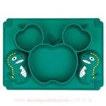Kit Alimentação em Silicone Dinossauro Verde 5 Peças - Frete Grátis - Boutique Baby Kids 