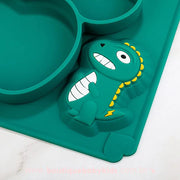 Kit Alimentação em Silicone Dinossauro Verde 5 Peças - Frete Grátis - Boutique Baby Kids