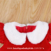 Vestido Infantil Fantasia Natal Mamãe Noel em Veludo - Boutique Baby Kids