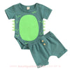 Conjunto Bebê Body e Short Dinossauro Verde - Boutique Baby Kids
