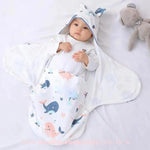 Saco de Dormir Bebê Estampa Baleias - Boutique Baby Kids