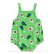 Body Bebê Estampa Fruta Abacate Verde - Boutique Baby Kids