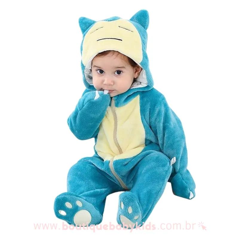 Macacão Bebê Fantasia Bichinho Pokémon Snorlax – Boutique Baby Kids