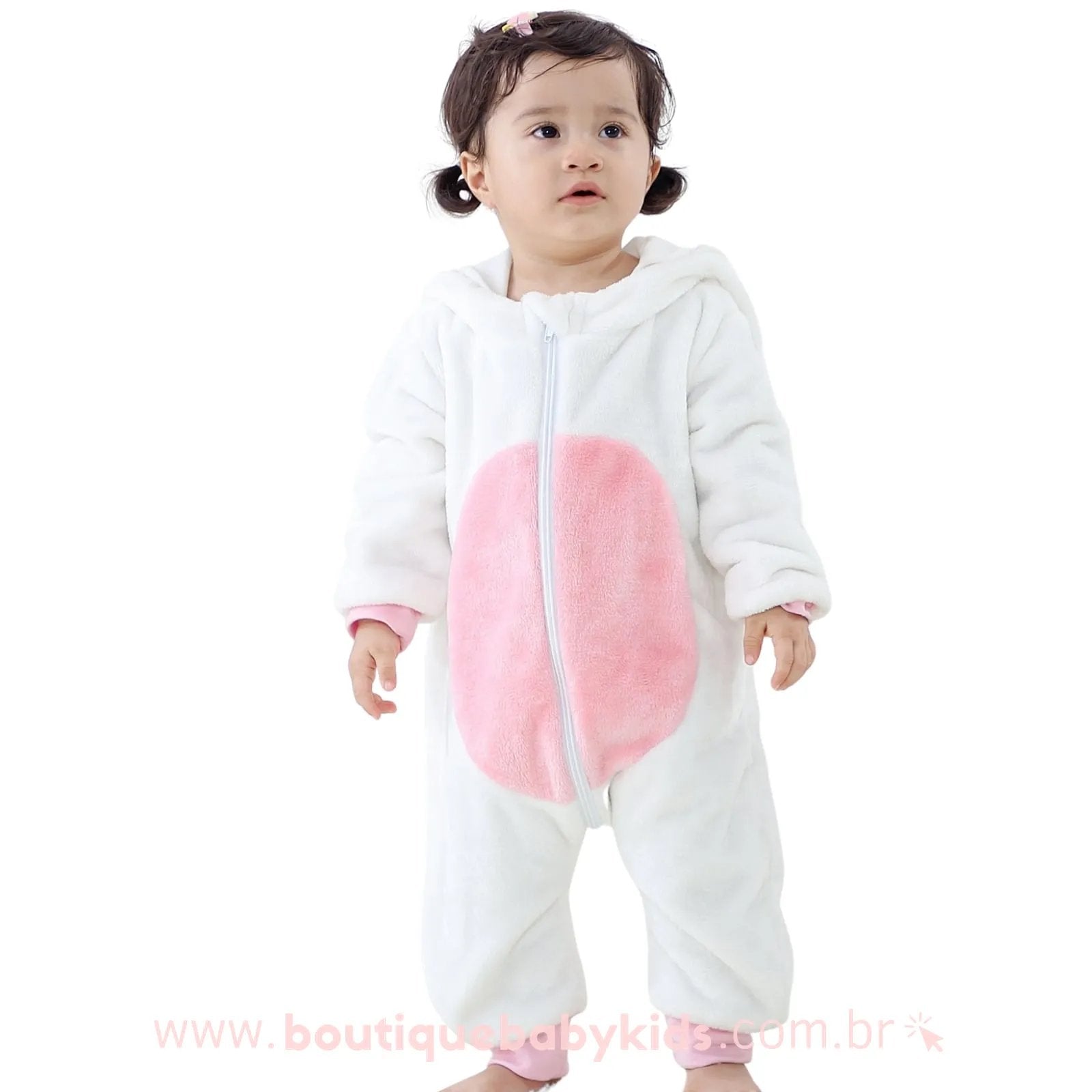 Macacão Bebê Soft Fantasia Bichinho Unicórnio Branco - Frete Grátis - Boutique Baby Kids