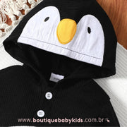 Macacão Bebê Fantasia  Bichinho Pinguim com Capuz - Boutique Baby Kids