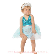 Body Bebê Fantasia Disney Elsa Frozen com Faixa Mesversário - Frete Grátis - Boutique Baby Kids