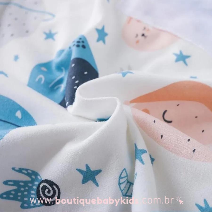 Saco de Dormir Bebê Estampa Baleias - Boutique Baby Kids