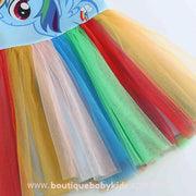 Vestido Infantil My Little Pony Tule Colorido