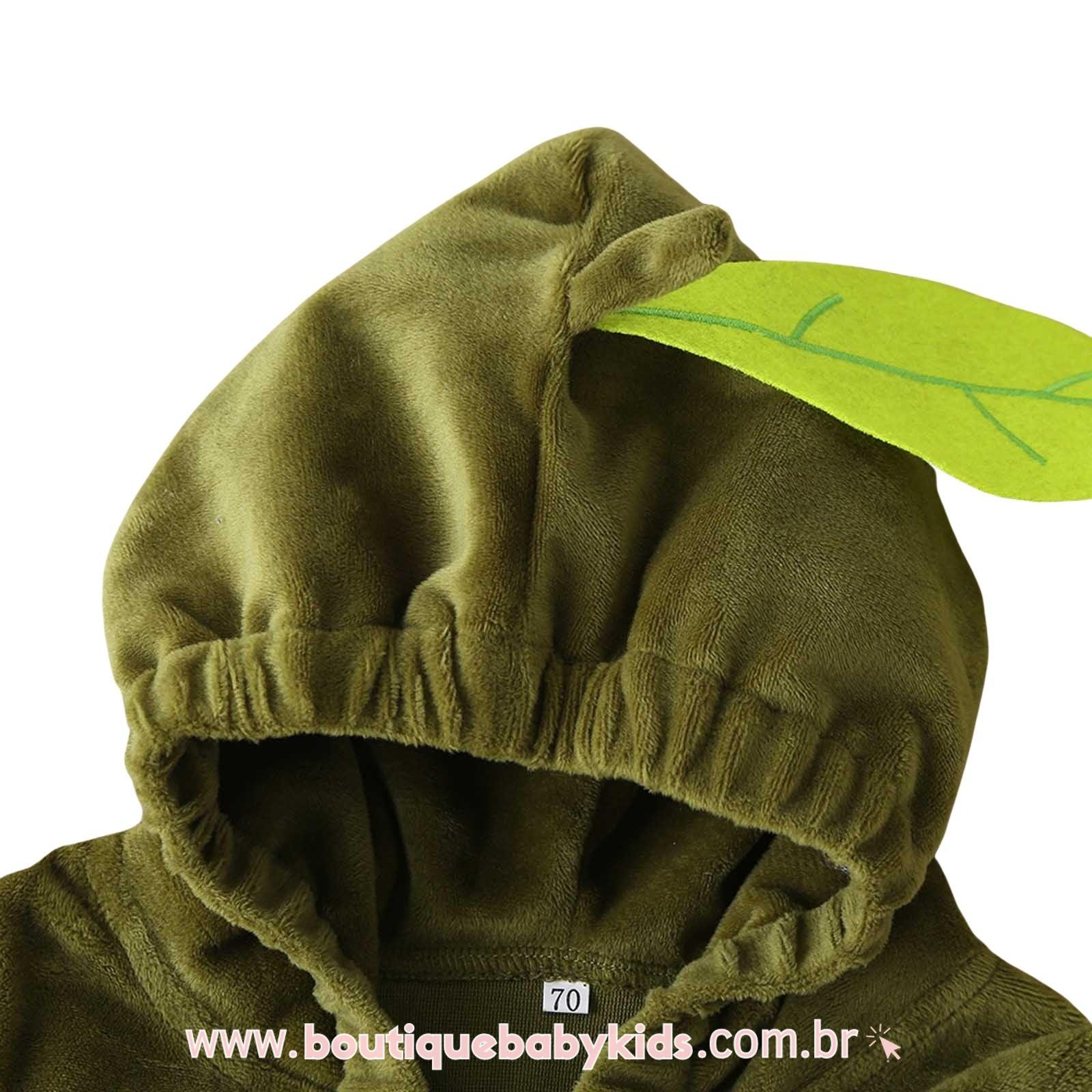 Macacão Bebê Fantasia Abacate Manga Longa Mesversário - Boutique Baby Kids