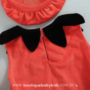 Body Bebê Fantasia Halloween Abóbora com Touca Laranja - Boutique Baby Kids