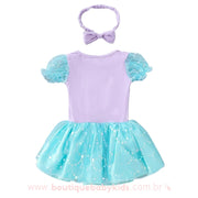 Vestido Bebê Disney Fantasia Princesa Ariel com Faixa - Frete Grátis - Boutique Baby Kids