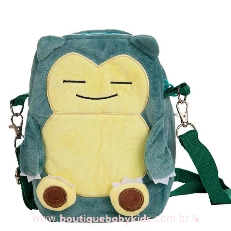 Bolsa Infantil Pelúcia Pokémon Snorlax - Boutique Baby Kids