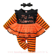 Macacão Bebê Fantasia Primeiro Halloween com Saia Tule - Boutique Baby Kids