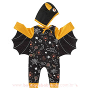 Macacão Bebê Fantasia Halloween Morcego com Touca - Boutique Baby Kids