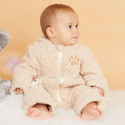 Macacão Bebê Inverno Ursinho Bege Unissex - Boutique Baby Kids