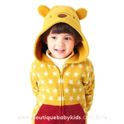 Casaco Infantil Disney Ursinho Pooh Amarelo - 1 a 8 anos - Boutique Baby Kids