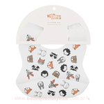 Babador de Silicone Animais com Cata Migalhas Branco - Boutique Baby Kids