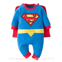 Macacão Bebê Fantasia Herói Super Homem - Boutique Baby Kids