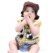 Body Bebê Fantasia Woody Toy Story com Touca