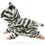 Macacão Bebê Inverno Fantasia Zebra Mesversário - Frete Grátis - Boutique Baby Kids