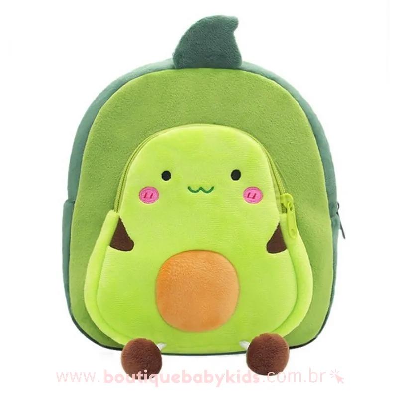 Mochila Infantil Costas Fruta Abacate Verde - Boutique Baby Kids