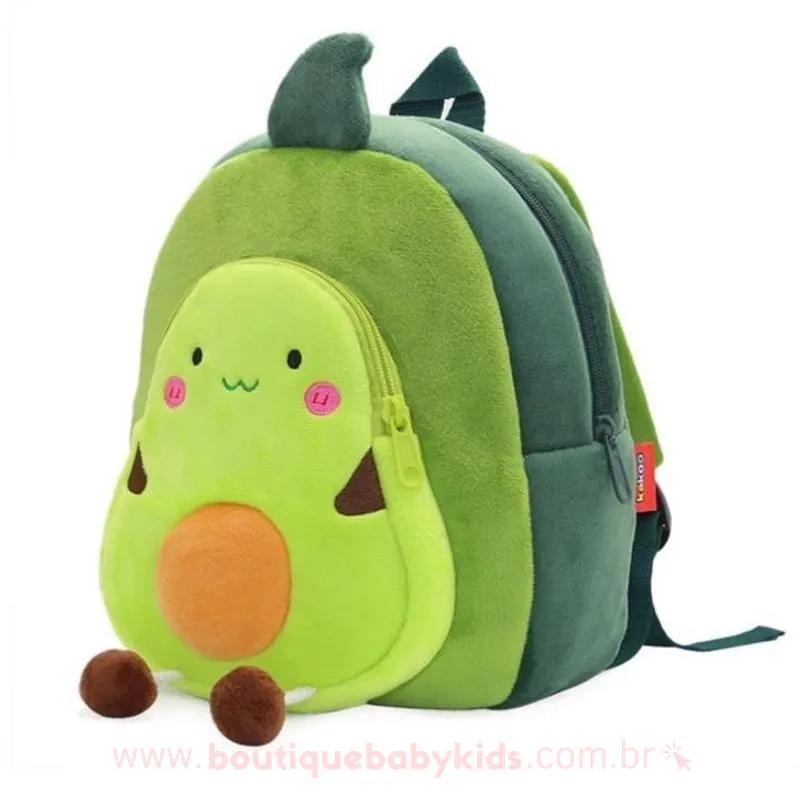 Mochila Infantil Costas Fruta Abacate Verde - Boutique Baby Kids