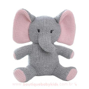 Pelúcia Elefante Amigurumi em Crochê 22 cm
