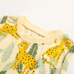 Body Bebê Estampa Leopardos Sem Manga Bege - Boutique Baby Kids