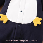 Macacão Bebê Fantasia Pinguim com Capuz - Boutique Baby Kids