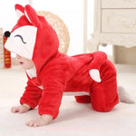 Macacão Bebê Inverno Fantasia Bichinho Raposa Vermelho - Boutique Baby Kids