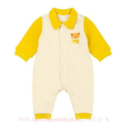 Macacão Bebê Inverno Estampa Raposinha Amarelo - Boutique Baby Kids