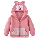 Casaco Infantil Disney Minnie Mouse Rosa com Capuz - 1 a 8 anos - Boutique Baby Kids