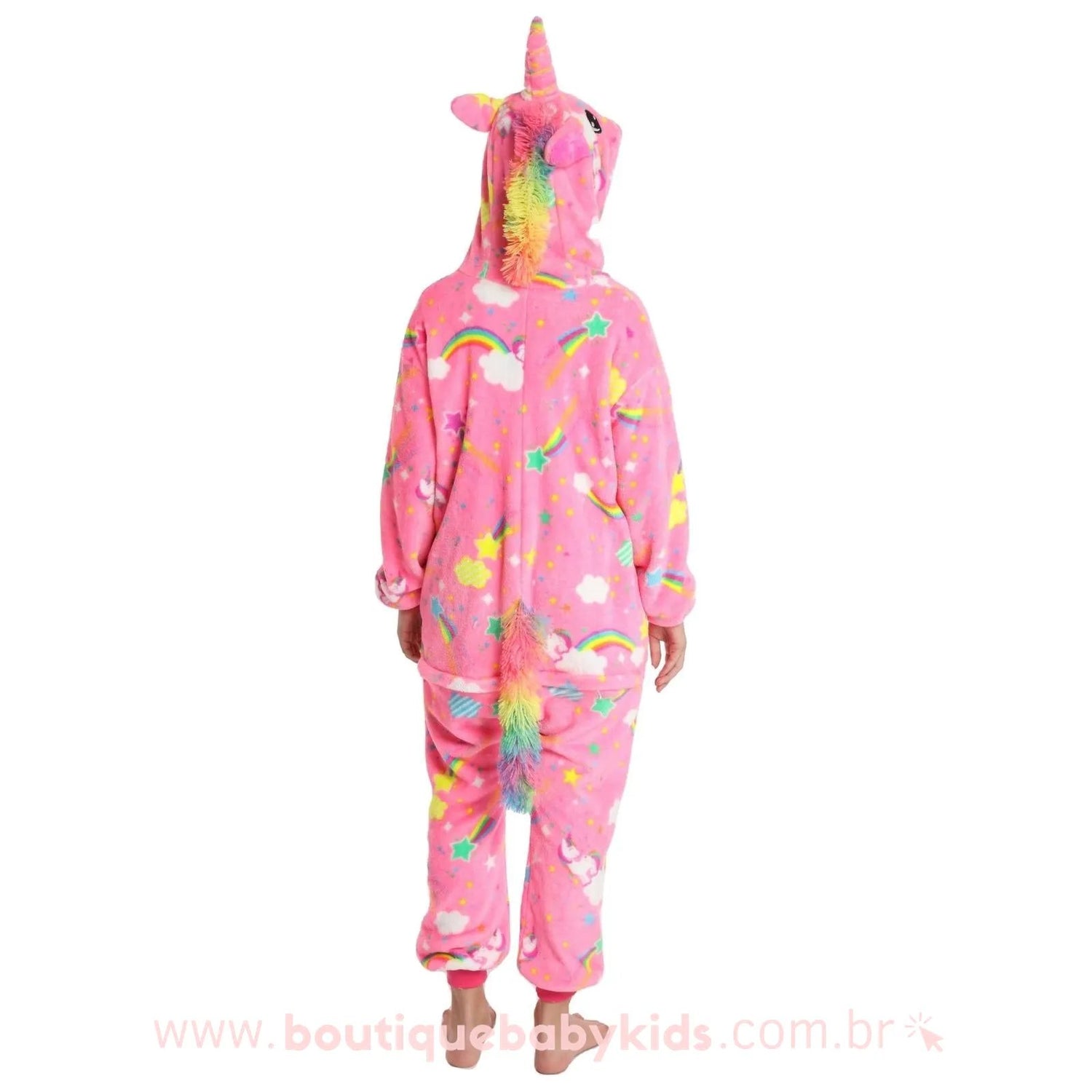 Macacão Infantil Fantasia Unicórnio Rosa