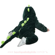 Macacão Bebê Fantasia Dinossauro Verde - Frete Grátis - Boutique Baby Kids
