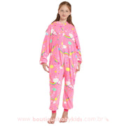 Pijama Infantil Fantasia Unicórnio Rosa