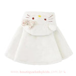 Poncho Bebê Gatinha Hello Kitty com Capuz Branco - Boutique Baby Kids 