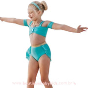 Biquíni Infantil Disney Princesa Jasmine Azul - Frete Grátis - Boutique Baby Kids