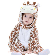 Macacão Bebê Inverno Bichinho Fantasia Girafa Marrom - 0 a 3 Anos - Boutique Baby Kids