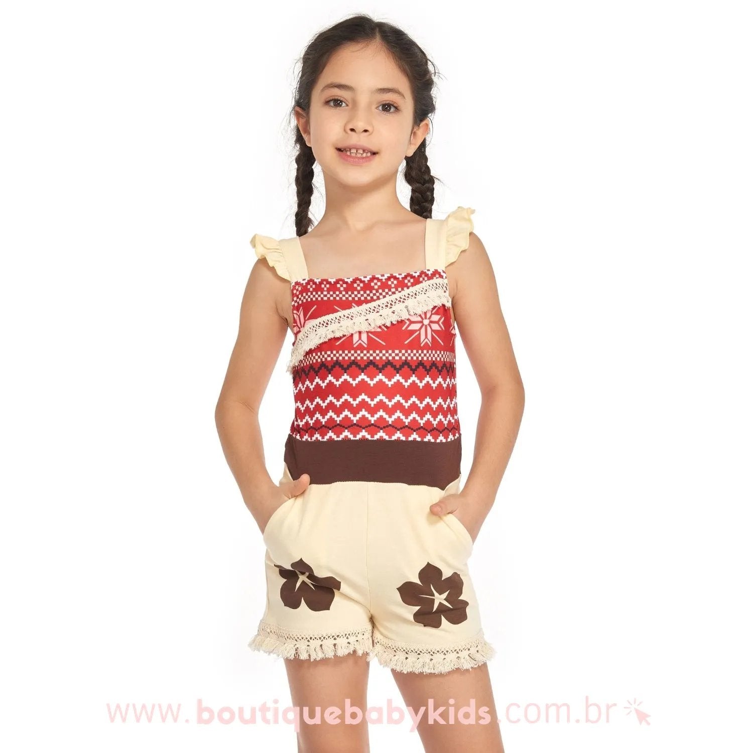 Macaquinho Infantil Disney Fantasia Princesa Moana - Boutique Baby Kids
