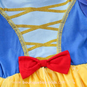 Vestido Bebê Fantasia Disney Princesa Branca de Neve com Faixa - Boutique Baby Kids