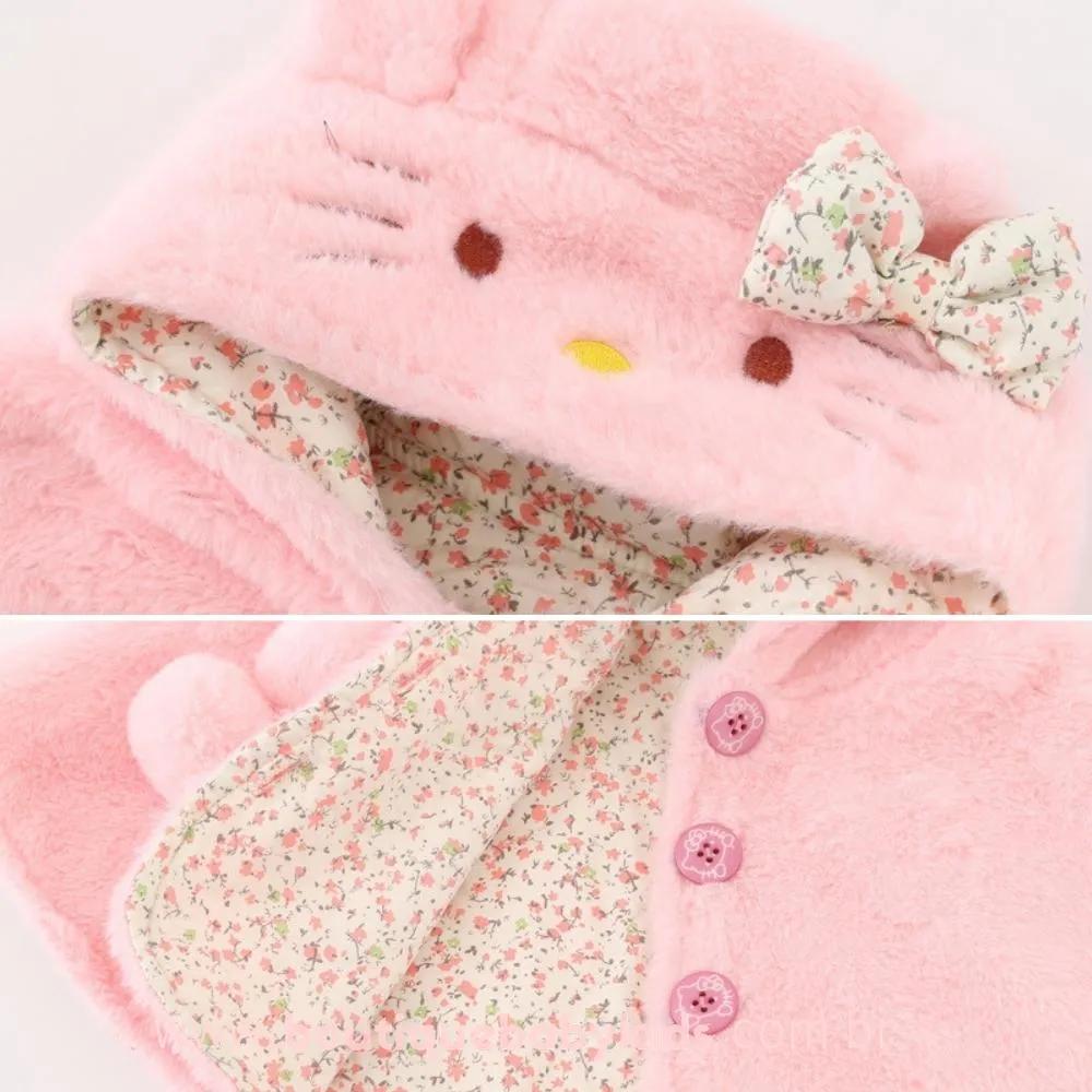 Poncho Bebê Gatinha Hello Kitty com Capuz Rosa - Boutique Baby Kids 