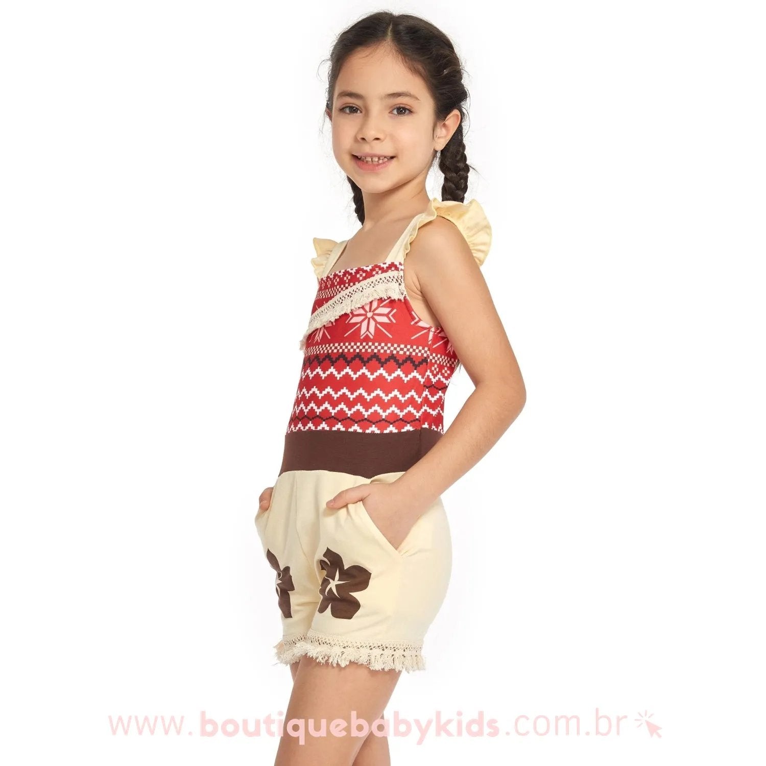 Macaquinho Infantil Disney Fantasia Princesa Moana - Boutique Baby Kids