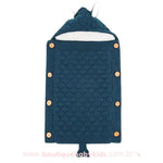 Saco de Dormir Bebê Raposinha Tricot Recém-nascido Azul Marinho Forrado - Boutique Baby Kids
