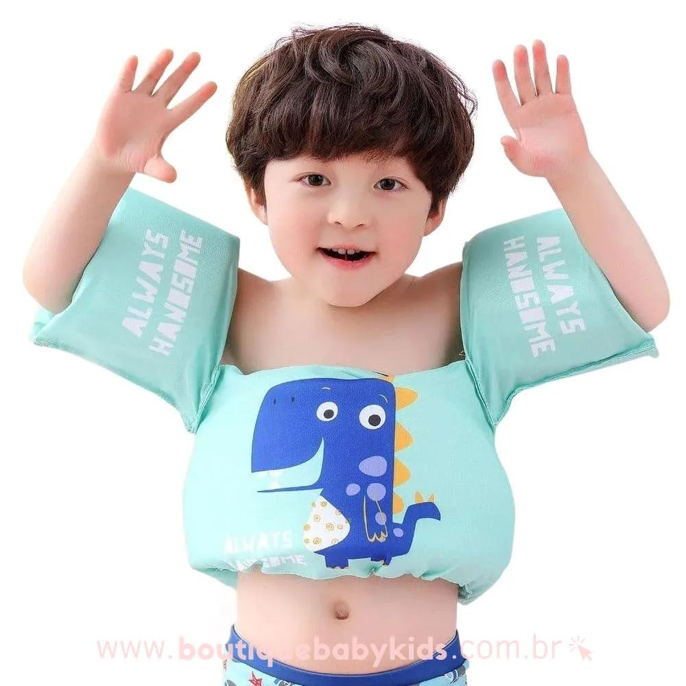 Boia Colete Salva-Vidas Infantil Dinossauro - Boutique Baby Kids