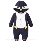 Macacão Bebê Fantasia Pinguim com Capuz - Boutique Baby Kids