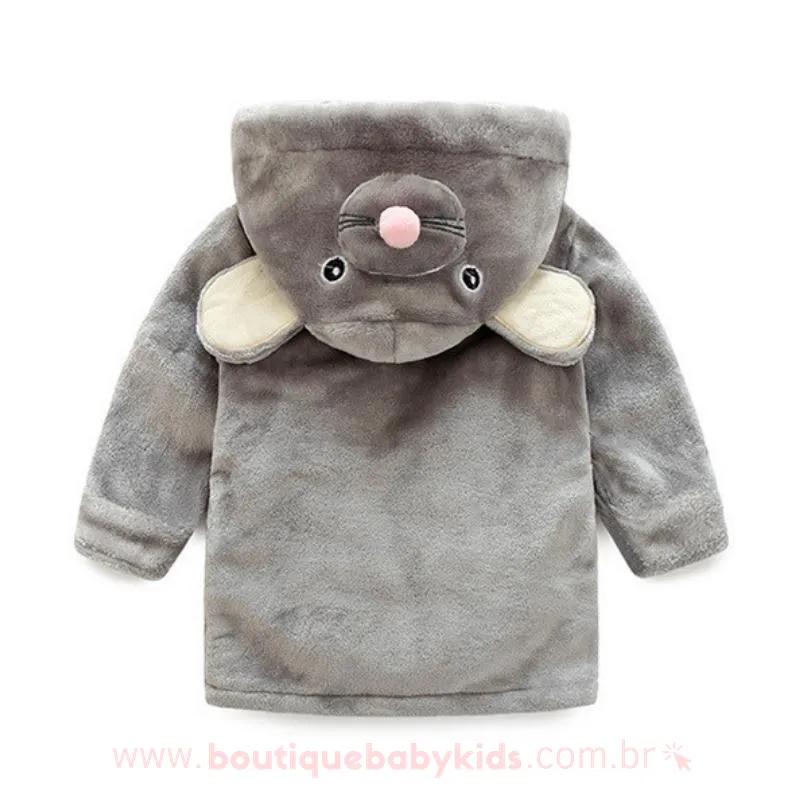Roupão Infantil Soft Elefantinho com Capuz - Boutique Baby Kids