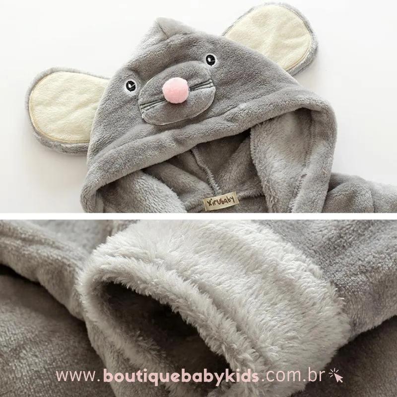 Roupão Infantil Soft Elefantinho com Capuz - Boutique Baby Kids